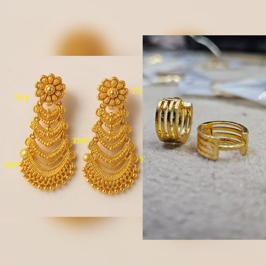 gold jhumkas combo